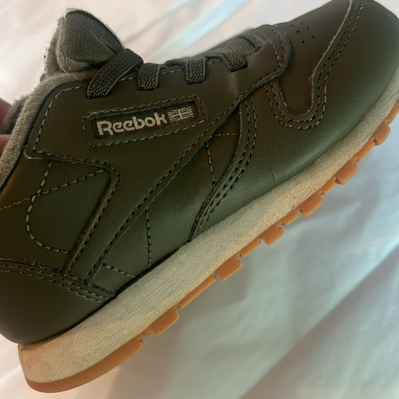 Reebok Classic Leather Kids Army Green Sneakers Size Toddler 10 - Picture 5 of 6